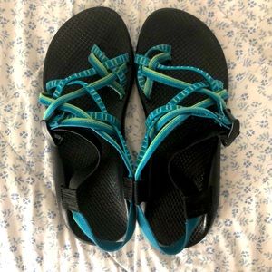 Blue-green Chacos